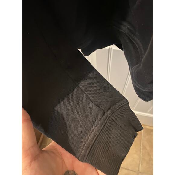 Maison Margiela Hole Punch Distressed Logo Black Pullover Hoodie Sz 40 or Medium - Picture 6 of 9